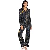 Johnny Was Celestine Long 2 Piece Pj Set Sleepwear Cotton Black Home Lounge New