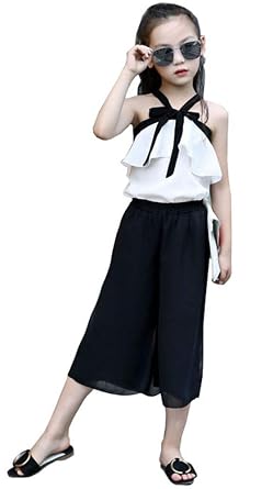 Amazon 子供服 女の子 韓国 肩出し セットアップ キッズ 夏 トップス