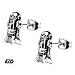 Star Wars R2D2 Stud Earrings 3D Stainless Steel