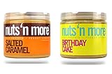 Nuts 'N More High Protein 2 Pack (16 oz each): Birthday Cake PB & Salted Caramel PB