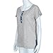 haoricu Women T-Shirt, Summer Autumn Women Loose Casual Button Blouse T Shirt Tank Tops (S, Gray)