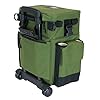 Elkton-Outdoors-Rolling-Tackle-Box-Green-L-157-x-W-96-x-H-185-inches-11-pounds-Waterproof-5-Retractable-Compartments-4-Rod-Holders-Rolling-Fishing-Tackle-Bag-Roller-Tackle-Box
