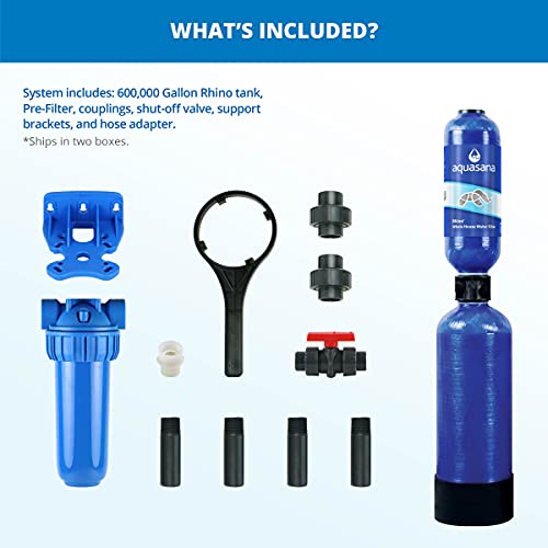 Aquasana Whole House Water Filter System Carbon & KDF Home Water Filtration Filters Sediment