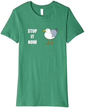 Womens Seagulls Stop It Now T-Shirt Large Kelly Green