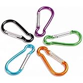 5 Pcs 4" Aluminum Carabiner Clip Big Spring Snap Key Chain Hook for Outdoor Carabeaner Keychain Clip Great for Outdoors Keychains Gear Organization Accessory