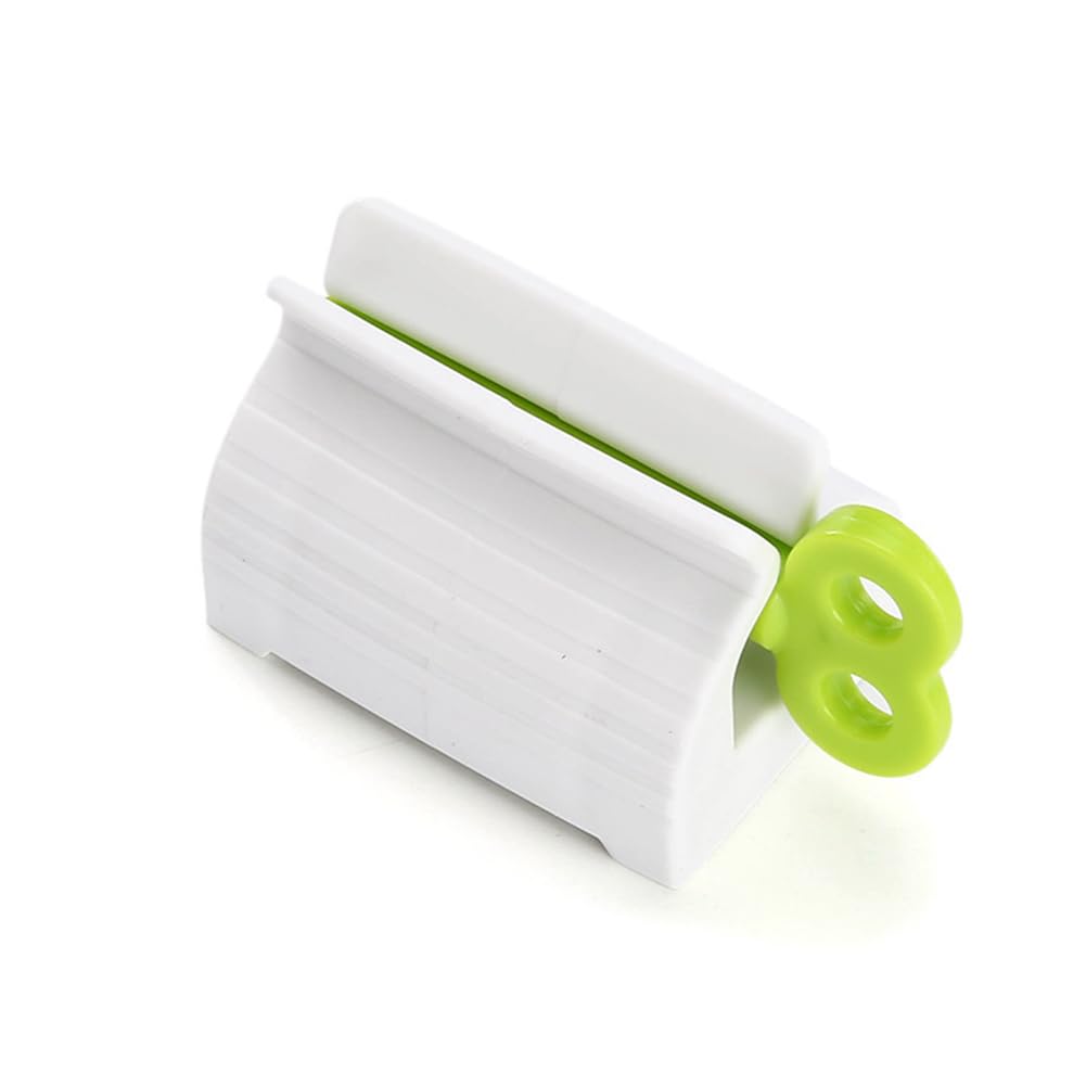 XIZONLIN 5Pcs Toothpaste Squeezer Rolling Tube Squeezer Plastic Toothpaste Dispenser Rotate Toothpaste Seat Holder Stand Roller Squeezer for Bathroom Green