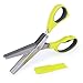Koolife Herb Scissors Multifunctional Kitchen Shear with 5 Blades and Cleaning Comb
