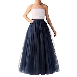 WDPL Women's Long Tutu Tulle Skirt A Line Floor