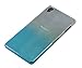 Xcessor Transition Color Flexible TPU Case for Sony Xperia Z3. with Gradient Silk Thread Texture.Transparent/Light Blue