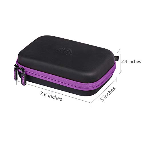 Soyan Carrying Case for Nintendo New 3DS XL and 2DS XL, with 16 Game Card Holders, Fits Wall Charger (Purple Zippers)
