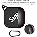 Portable Silicone Case for Beats Powerbeats Pro 2019，Anti-Lost & Shockproof Easy Carrying Protective Case with Keychain (Black)