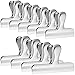 10 Pack Stainless Steel Chip Bag Clips, 3 inch and 4 inch Width, Danzix Paper Seal Grip for Coffee Food Bread Bags, Kitchen Home Usage, 6 Small and 4 Large - Sliver