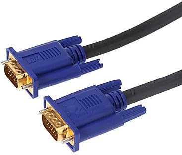 Adapter and cables, 5M 16.4FT VGA 15Pin Male to Male VGA Gold-Plate HD TV Computer Projector Data Connection Cable - Black