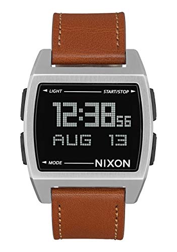Nixon Men's 'Base Leather' Quartz Stainless Steel Casual Watch, Color:Brown (Model: A1181747)