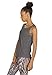icyzone Yoga Tops Activewear Workout Clothes Open Back Fitness Racerback Tank Tops for Women (S, Black/Grey)