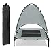 Best Choice Products Outdoor Raised Mesh Cot Cooling Dog Pet Bed for Camping, Beach, 36in, Gray, w/Removable Canopy, Travel Bagthumb 4