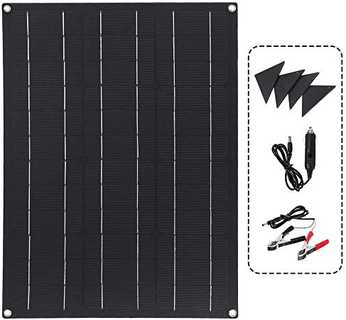 ソーラーパネル バッテリー ソーラーチャージャー 4保護コーナーデュアルusb Dc 40wソーラーパネルマットテクスチャ車緊急充電器 住宅 船舶 アウトドア 防災用品などに活躍 Color Black Size 40w Ospacp Org Ar