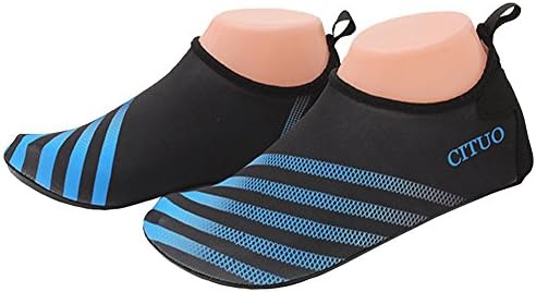 Royal Journey Barefoot Flexible Water Skin Shoes Aqua Socks for swimming,running,snorkeling,surfing,yoga (Blue 2, S(US4.5-5=CHN34-35))