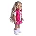 WensLTD 3pc Doll Clothes Set Jacket Coat +Pants+Vest for 18 inch Doll Accessory Gril's Toy (Hot Pink)