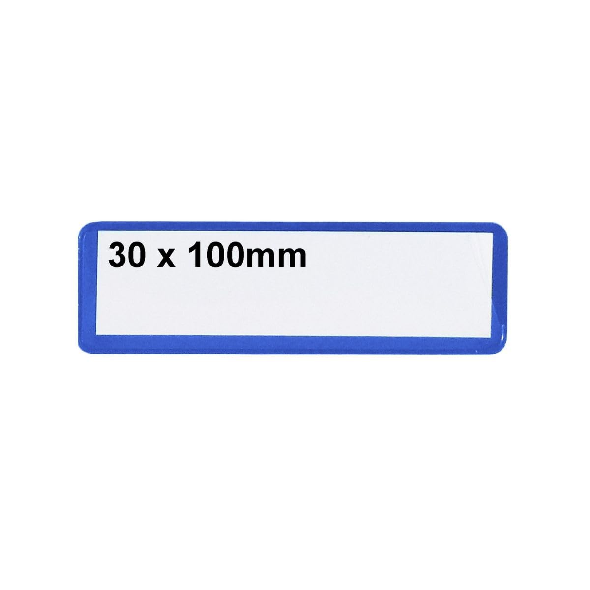 Magnetic Ticket Pouches - Sturdy Transparent Plastic Sleeves, Protector Sleevess - H.30 x W.100mm Pack of 100 - Blue