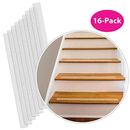 Nonslip Stair Strips 16 Pack Precut Clear Step Strips 2”x24” Clear/Translucent Stair