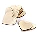 VORCOOL 50pcs 30mm Blank Heart Wood Slices Discs for DIY Crafts Embellishments (Wood Color)