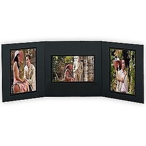 Amazon.com: PROMENADE Triple 4x6/6x4 Black cardstock photo frame ...
