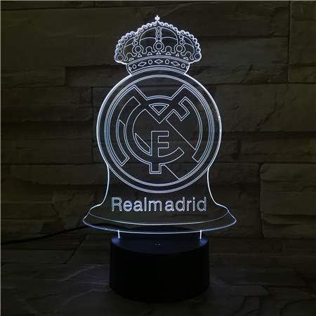 WoloShop Real Madrid LED Lamp Colour Changing USB Night Light [Energy Class A+]