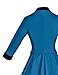 GownTown Women's 1950s Vintage 3/4 Sleeve Rockabilly Swing Dress