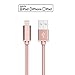 iphone cable, Lightning Cable 6FT Rose gold Nylon Braided Cord Series - for iPhone 6S Plus 6 Plus SE 5S 5 iPad iPod (6ft charger Blue)