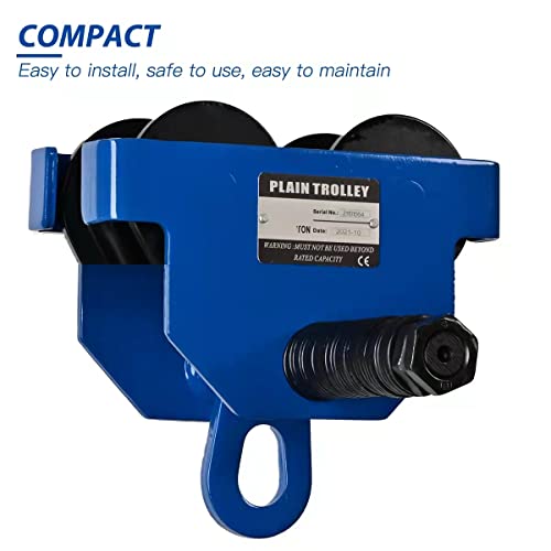 Manual TrolleysHeavy Duty 2200LBS Capacity，Push Beam Trolley， 36 In