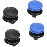 AmazonBasics PlayStation 4 Controller Thumb Grips | 4 Pieces, Black and Blue