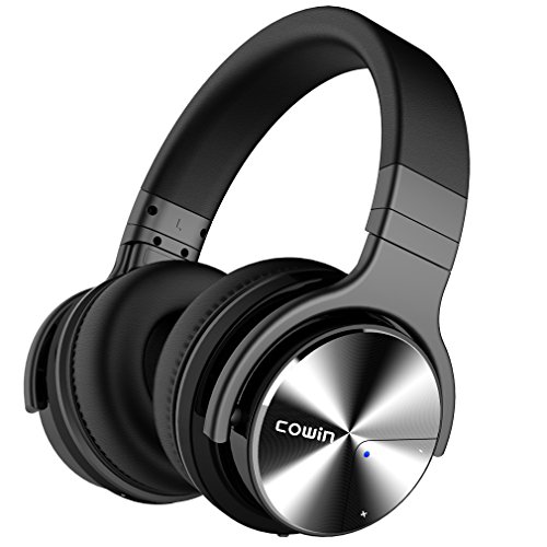 COWIN E7 PRO [Upgraded] Active Noise Cancelling Headphone Bluetooth Headphones with Microphone Hi-Fi Deep Bass Wireless Headphones Over Ear 30H Playtime for Travel Work TV Computer Cellphone - Black