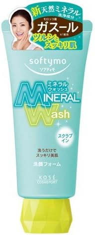 KOSE COSMEPORT softymo Facial Washing Foam Mineral Wash Scrub in 130g by softymo