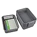 Ggbin 6 Pack Plastic Storage Baskets, Desktop Organizer Basket Bin, Grey Shelf Storage Basket