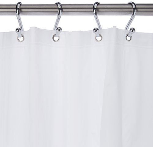 Kenney Medium Weight PEVA Shower Curtain Liner, White