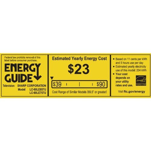 Sharp LC80LE857 80Inch Aquos Quattron 1080p 240Hz Smart LED 3D TV