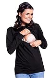 Zeta Ville - Womens breastfeeding top sweatshirt hoodie - nursing panel - 272c