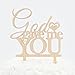 Ella Celebration God Gave Me You Wooden Wedding Cake Topper Christian Religious Rustic Wood Decoration (God Gave Me You)
