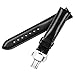 iStrap Genuine Leather Watch Band Padded Calfskin Strap Steel Butterfly Deployant Clasp With Push Buttons Super Soft-18mm 19mm 20mm 21mm 22mm(Multi-Colors to Choose)
