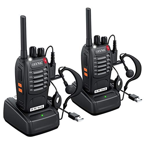 Long Range Walkie Talkie 2 Set 50 Mile Two Way Radio Charge Headset