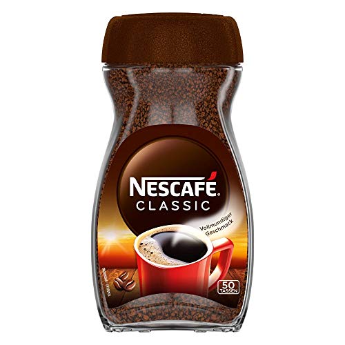 NESCAFÉ CLASSIC, löslicher Bohnenkaffee aus mitteldunkel gerösteten Kaffeebohnen, kräftiger Geschmack & intensives Aroma…