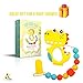 Baby Teething Toys Set 3 in 1 Croco Silicone Teether Toy + Pacifier Clip with Beads + Hygienic Travel Box | Highly Effective Chew Egg Teether BPA Free | Best Teething Toy 3-12 months|Freezer Safe|