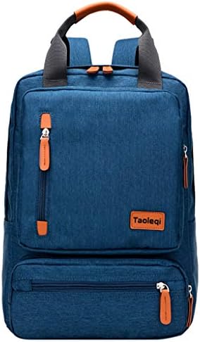 Haepe Couple Models Canvas Backpack Portable Multi-Function Student Bag Travel Vintage Laptop for Women Men School College Port Fashion Fits Notebook Leaf Printing School Cute Bookbags