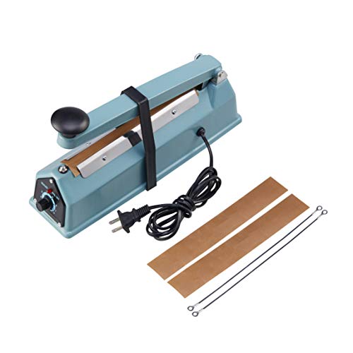 Eletional 8 inch Impulse Bag Sealer,Manual Bag Sealer Heat Seal Closer,2 Free Replacement Kit