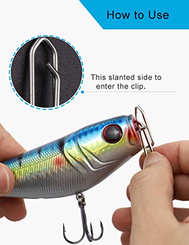 Facikono Power-Clips, 60 Stück, Edelstahl, Schnellwechsel-Druckknöpfe, Tackle Connector 50/75/56,7 kg – Bild 3