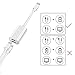 Dual Lightning Adapter Splitter for iPhone 7, 7Plus, 8, 8Plus, iPhone X, Sellemer Headphone Jack Audio/ Charge Adapter Compatible Music Control, Charge Power Bank Sync Date (White)