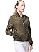 Miya Classic Flight Jacket Short Bomber Jacket Women Coat,Small,Green