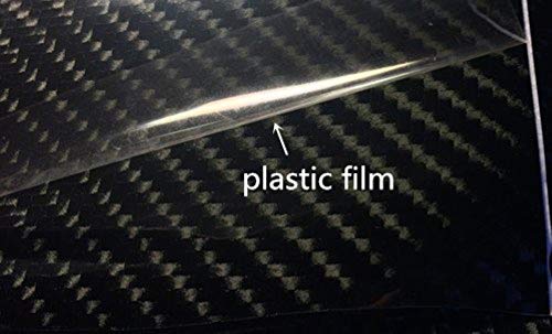 DIYAH 5D High Gloss Black Carbon Fiber Vinyl Bubble Free Air Release Car Wrap Film Automotive DIY Decals with Knife and Hand Tool (120" x 60" / 10 FT x 5 FT)