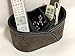 Natoo Leather TV Remote Control Holder Organizer/Controller TV Guide Mail/CD Organizer/Caddy for Desk Caddy Office Pens Pencils Makeup Brushes Vanity Nightstand Holder (Brown-M)
